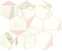 Мозаика Atlas Concorde Italy Marvel Shine Calacatta Prestigio Rose Hex Silk арт-A4WS — фото 1, Мозаика