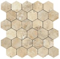Мозаика Atlas Concorde Italy Aix Blanc Honeycomb Tumbled арт-A0UA — фото 1, Мозаика