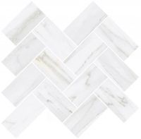 Мозаика Vitra Palissandro Шеврон Белый арт-K9456018LPR — фото 1, Мозаика