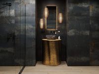 Керамогранит Estima Patina Black TP02 Неполированный Рект 160 арт-71690 — фото 10, Керамогранит