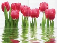 Панно Нефрит Фреш Тюльпаны(из 6-ти ч.) арт-64-04-21-160-0 — фото 1, Панно