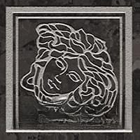 Вставка Versace Meteorite Tozzetto Medusa Lappato Nero/Platino арт-47291 — фото 1, Вставка