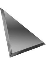 Настенная плитка ДСТ Зеркальная плитка Треугольная графитовая с фацетом 10мм арт-ТЗГ1-01 — фото 1, Настенная плитка