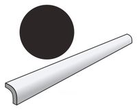 Бордюр Equipe Metro Pencil Bullnose Black Matt арт-23396 — фото 1, Бордюр