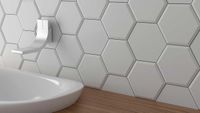 Настенная плитка WOW Subway Lab Mini Hexa Liso Ice White Gloss арт-101183 — фото 2, Настенная плитка