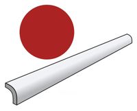 Бордюр Equipe Metro Pencil Bullnose Rosso арт-23397 — фото 1, Бордюр