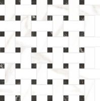 Мозаика Vitra Marmori Микс Калакатта Белый арт-K945623LPR — фото 1, Мозаика