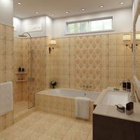 Настенная плитка Unitile Дамаск Бежевый верх 01 — фото 2, Настенная плитка