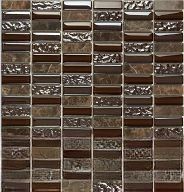 Мозаика NSmosaic Exclusive S-803 арт-S-803 стекло камень(15*48*8) 298*305 — фото 1, Мозаика