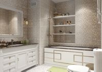 Настенная плитка М- Квадрат Мозаика Нео Зеленая Средняя арт-122822 — фото 2, Настенная плитка