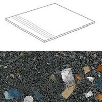 Ступень Arcana Ceramica Stracciatella R Grafito арт-8EB4 — фото 1, Ступени и клинкер
