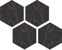 Мозаика Casalgrande Padana Marmoker Esagoni Nero Creta Lucido арт-2236121 — фото 1, Мозаика