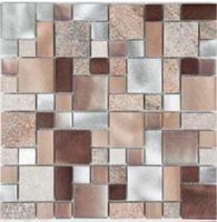 Мозаика Moreroom Stone Mashup Glass Stone Aluminum Copper арт-AG004 — фото 1, Мозаика