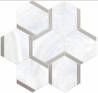 Мозаика Vallelunga Nolita Esagona Bacchetta Bianco Platinum арт-6001120 — фото 3, Мозаика