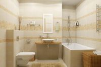 Настенная плитка Шахтинская плитка Кордеса Бежевый верх 01 — фото 2, Настенная плитка