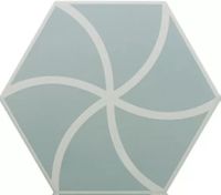 Керамогранит DNA Tiles Fancy Waves Blue арт-127009 — фото 1, Керамогранит