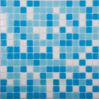 Мозаика NSmosaic Econom Бело-сине-голубой (сетка) арт-MIX2 — фото 1, Мозаика