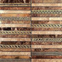 Мозаика Skalini Golden line Бежева Золотая арт-GLN-5 — фото 1, Мозаика