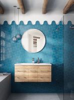 Настенная плитка Equipe Scale Fan Electric Blue арт-23841 — фото 1, Настенная плитка