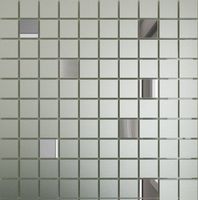 Мозаика ДСТ Зеркальная плитка Серебро матовое + Графит арт-См90Г10 — фото 1, Мозаика