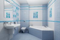 Бордюр Ceramica Classic Water Monocolor Стеклянный арт-Ral 5015 — фото 2, Бордюр