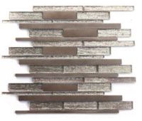 Мозаика Moreroom Stone Mashup Aluminum Glass Brown арт-AG164 — фото 1, Мозаика