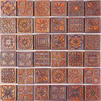 Мозаика Skalini Decos Коричневая 36 чипов на сетке арт-D-RBZ3 — фото 1, Мозаика