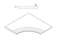 Italon Magnetique Уайт Борт С Выемкой Угловой Закруглённый арт-620090000196 — фото 1, Спец. Элемент