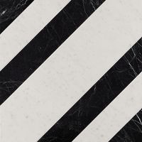 Декор Fap Ceramiche Roma Diamond Righe Carrara Nero Reale Ins. арт-fNK6 — фото 1, Декор