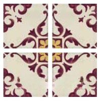 Декор Marca Corona Jolie Ivoire Purple Trama (Комп/4шт) арт-8333 — фото 1, Декор