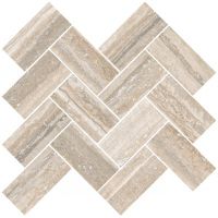 Керамогранит Vitra Travertini Шеврон Коричневый арт-K945654R — фото 1, Керамогранит