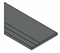 Italon Magma (Магма) X2 Графит бортик с выемкой закруглённый Левый арт-620090001358 — фото 1, Спец. Элемент