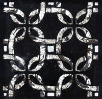 Вставка Роскошная Мозаика Напольные вставки Ажур Черый арт-ВБ 07 — фото 1, Вставка