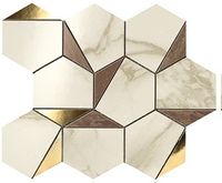 Мозаика Atlas Concorde Italy Marvel Edge Gold Hex Brown-Calacatta арт-9EHB — фото 1, Мозаика