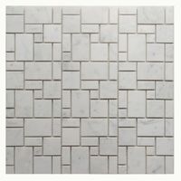 Мозаика Orro Mosaic Stone Серая арт-Bianco Carrara Random Square — фото 1, Мозаика