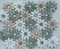 Мозаика Pixel mosaic Каменная Thite Jet Green Pink Rose арт-PIX351 — фото 1, Мозаика