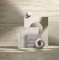 Керамогранит Marazzi Ragno Realstone Travertino Struttura 3D Canneto Vein Titanio Rett арт-RCC1 — фото 7, Керамогранит