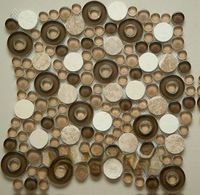 Мозаика NSmosaic Exclusive S-825 арт-S-825 стекло камень(23*23*8) 280*280 — фото 1, Мозаика