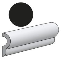 Бордюр Equipe Metro London Negro Matt арт-21067 — фото 1, Бордюр