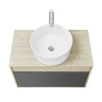 Тумба под раковину Aquaton Лофт Урбан 80 подвесная Cерый графит Дуб орегон арт-1A247601LQX60 — фото 4, Тумбы под раковину