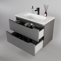 Товар: Тумба под раковину Style Line Марелла 80 Люкс Plus подвесная Серый матовый антискрейтч арт-СС-00002412 - фото 3 Тумба под раковину Style Line Марелла 80 Люкс Plus подвесная Серый матовый антискрейтч арт-СС-00002412 — фото 3, Тумбы под раковину