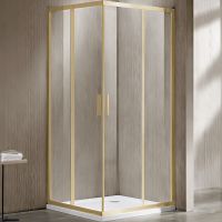 Товар: Душевой уголок Vincea Garda 90x80 профиль Золото брашированное стекло прозрачное арт-VSS-1G8090CLG - фото 2 Душевой уголок Vincea Garda 90x80 профиль Золото брашированное стекло прозрачное арт-VSS-1G8090CLG — фото 2, Квадратные душевые уголки