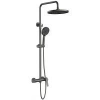 Душевая система Vincea Arco Вороненая сталь арт-VSFS-4AR1GM — фото 1, Душевые стойки