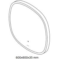 Зеркало AM.PM Func 60 с подсветкой с ИК-сенсорным выключателем арт-M8FMOX0601WGS — фото 10, Зеркала в ванную комнату