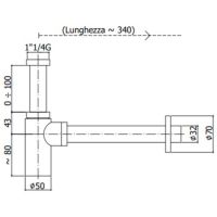 Товар: Сифон для раковины Paffoni Золото медовое брашированное арт-ZACC240HGSP - фото 2 Сифон для раковины Paffoni Золото медовое брашированное арт-ZACC240HGSP — фото 2, Сифоны для раковины