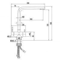 Смеситель для кухни ZorG Inox Бронза арт-SZR-2020 BRONZE — фото 2, Смесители для кухни