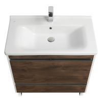 Тумба под раковину Aquaton Капри 80 подвесная Таксония темная арт-1A230201KPDB0 — фото 4, Тумбы под раковину