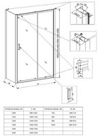 Душевая дверь Veconi Vianno VN-46 170 профиль Хром стекло прозрачное арт-VN46-170-01-19C1 — фото 4, Раздвижные душевые двери