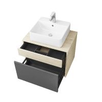 Тумба под раковину Aquaton Лофт Урбан 65 подвесная Cерый графит Дуб орегон арт-1A254001LQX60 — фото 5, Тумбы под раковину