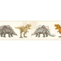 Бордюр детский AS Creation Little Stars Винил на флизелине (0,13*5) Бежевый/Серый, Животные арт-35836-2 — фото 1, Обои для стен